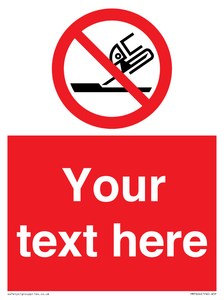 Custom prohibition Do not use for face grinding